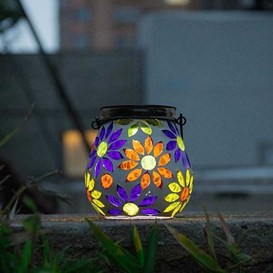 Daisy Mosaic Solar Outdoor Lantern - 1 piece