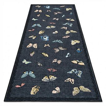 Area Rug, No Slip Washable Butterfly Pattern Rug for Living Room Bedroom Dining Room