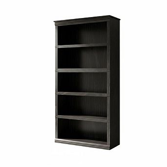 5 tier farmhouse bookcase with storage, wooden，home office, living room, bedroom