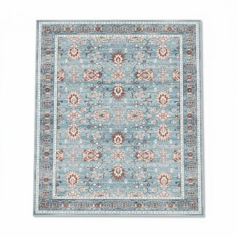 Area Rug，Vintage Printed Soft Rugs, Non Slip Low Pile Carpet for Bedroom, Dining Room, Living Room