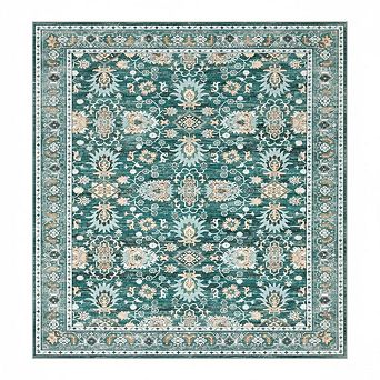 Area Rug，Vintage Printed Soft Rugs, Non Slip Low Pile Carpet for Bedroom, Dining Room, Living Room