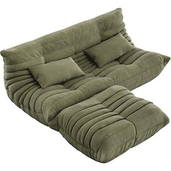 Bean Bag Couch, Loveseat Sofa with High Density Comfortable Foam for Living Room，Office