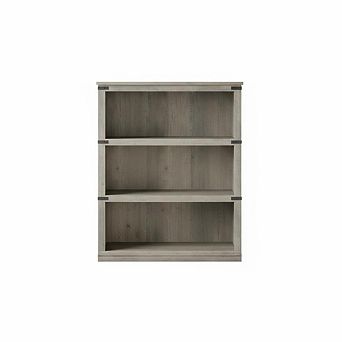 3 tier farmhouse bookcase with storage, wooden，home office, living room, bedroom
