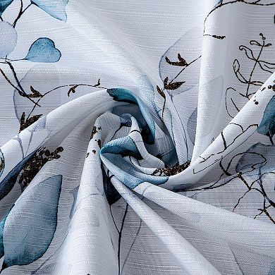 Dainty Home Sweet Garden Printed Fabric 3D Designed Textured Fabric Shower Curtain 70" x 72"