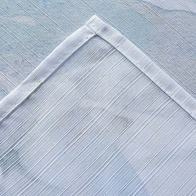 Dainty Home Spring Bloom 3D Textured Fabric Shower Curtain with 12 Metal Rollerball Hooks, 70" x 72"