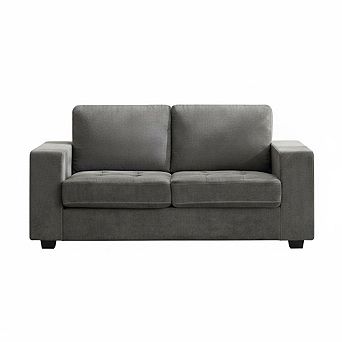 71" Modern Chenille Fabric Loveseat Sofa with USB & Type-c Charging Ports, Side Pocket