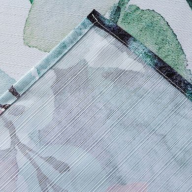 Dainty Home Floral Waterfall Printed Fabric 3D Designed Textured Fabric Shower Curtain 70" x 72"