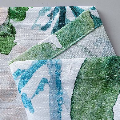 Dainty Home Floral Waterfall Printed Fabric 3D Designed Textured Fabric Shower Curtain 70" x 72"