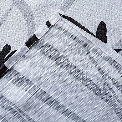 Dainty Home Floral Field Printed Fabric 3D Designed Textured Fabric Shower Curtain 70" x 72"