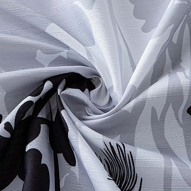 Dainty Home Floral Field Printed Fabric 3D Designed Textured Fabric Shower Curtain 70" x 72"