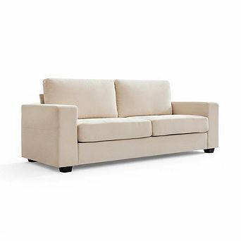 90" Modern Chenille Fabric Loveseat Sofa with USB & Type-c Charging Ports, Side Pocket