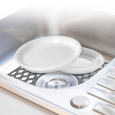 Cheer Collection Silicone Sink Protector Mat with Heat Resistance and Raised Drainage Design