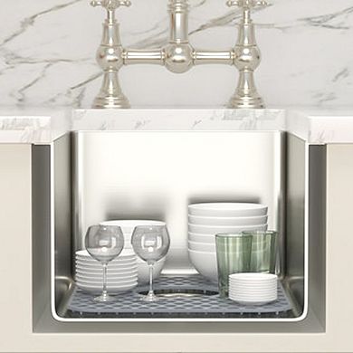 Cheer Collection Silicone Sink Protector Mat with Heat Resistance and Raised Drainage Design