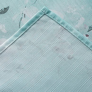 Dainty Home Cascading Florals 3D Textured Fabric Shower Curtain with 12 Rollerball Hooks, 70" x 72"