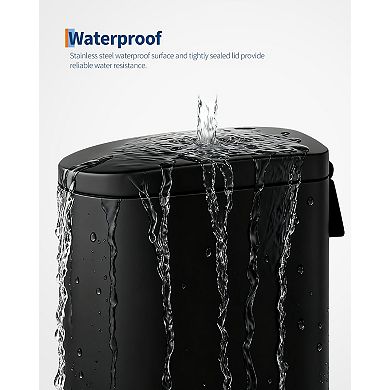 Kitchen Trash Can, Large Step-on Trash Bin with Inner Bucket, Soft Close Lid