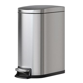 Kitchen Trash Can, Large Step-on Trash Bin with Inner Bucket, Soft Close Lid