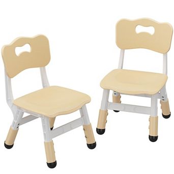 2-Pack Kids Chairs with 3-Level Height Adjustment, Plastic Toddler Chairs, Ages 2-12
