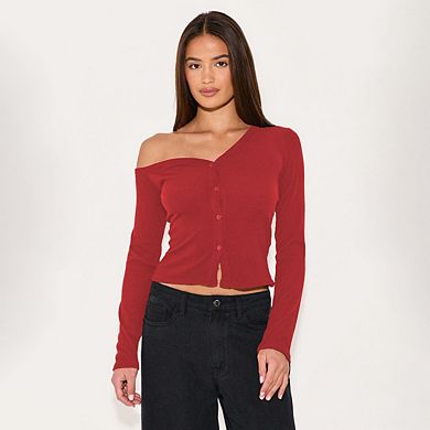 Women's Cropped Cardigan Sweaters Long Sleeve Knitted Button Down Slim Fit Going Out Shirts