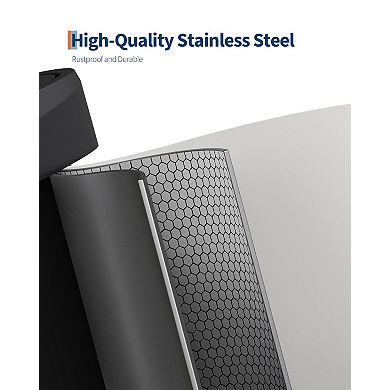 16 Gal Stainless Steel Kitchen Trash Can, Large Garbage Bin with Soft Close Lid and Foot Pedal