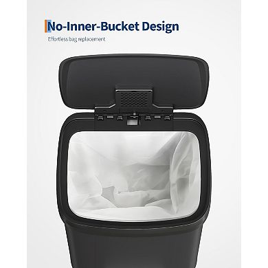13 Gallon / 50L Trash Can, Large Garbage Can with Soft-Close Lid