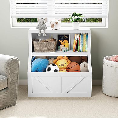 Kids Bookshelf and Toy Storage Organizer Toddler 2 Shelf Bookcase for Bedroom Classroom