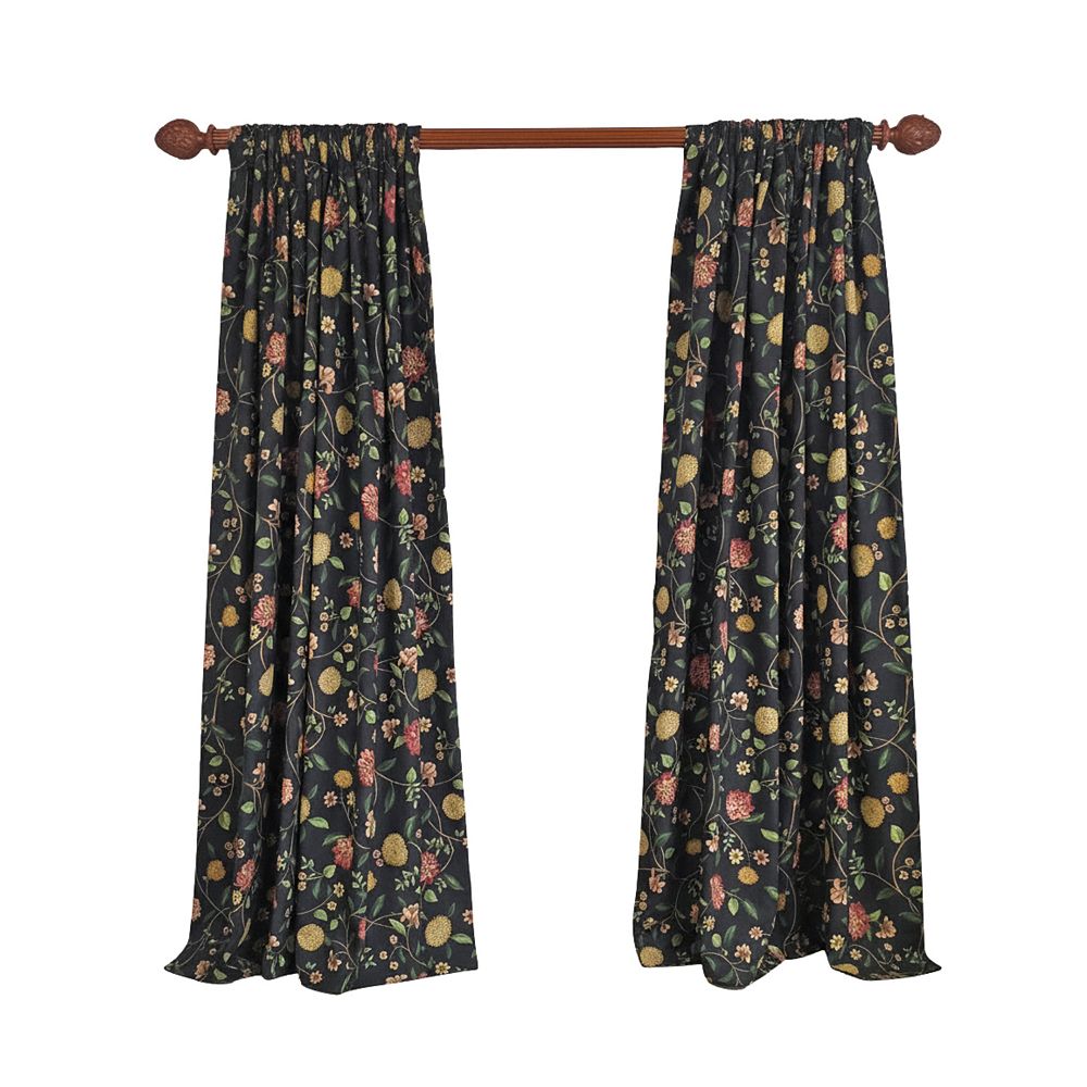 NightFall 100% Cotton Rod Pocket Window Curtain set of 2 Panels