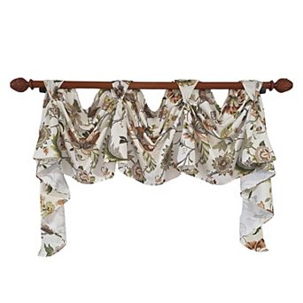 Zanzibar 3-S Victory 100% Cotton Tab Top Swag Window Curtain 54" x 25" Orange