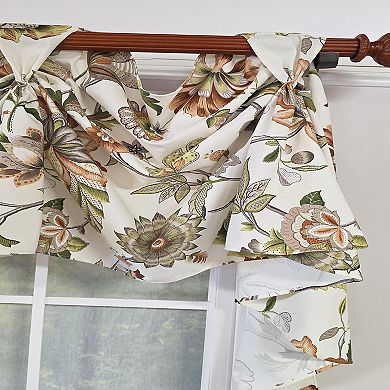Zanzibar 3-S Victory 100% Cotton Tab Top Swag Window Curtain 54" x 25" Orange