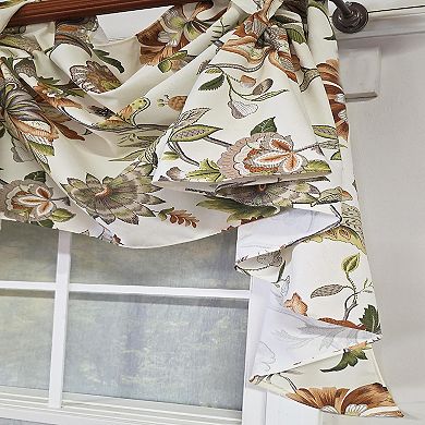 Zanzibar 3-S Victory 100% Cotton Tab Top Swag Window Curtain 54" x 25" Orange