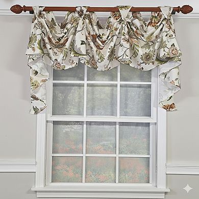 Zanzibar 3-S Victory 100% Cotton Tab Top Swag Window Curtain 54" x 25" Orange