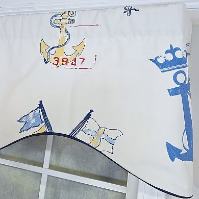 Ralph Lauren Navigator Cornice 100% Cotton Rod Pocket Lined Window Valance 50" x 17" Off White