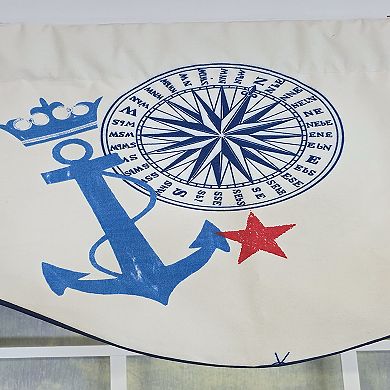 Ralph Lauren Navigator Cornice 100% Cotton Rod Pocket Lined Window Valance 50" x 17" Off White