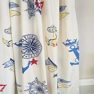 Ralph Lauren Navigator 100% Cotton Rod Pocket Window Curtain set of 2 Panels