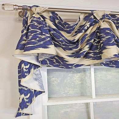 Flame 3-S Victory 100% Cotton Tab Top Swag Window Curtain 54" x 25" Navy