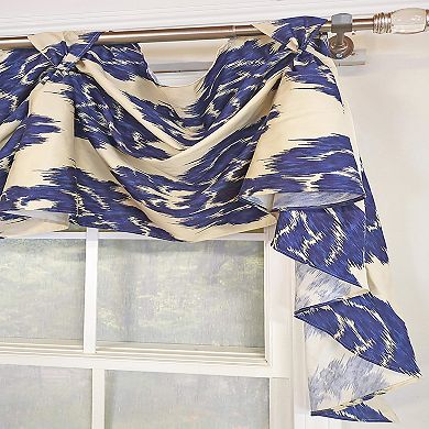 Flame 3-S Victory 100% Cotton Tab Top Swag Window Curtain 54" x 25" Navy