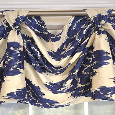 Flame 3-S Victory 100% Cotton Tab Top Swag Window Curtain 54" x 25" Navy