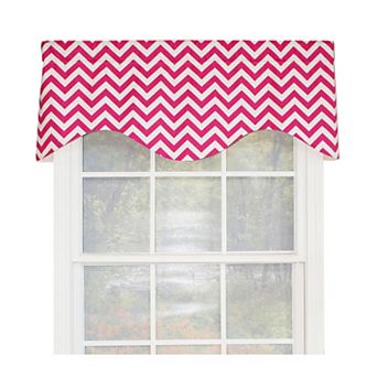 Zig Zag Cornice 100% Cotton with Fully Lined 3" Rod Pocket Valnance for Windows