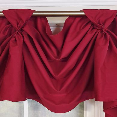 Classic Twil 3-S Victory 100% Cotton Tab Top Swag Window Curtain 54" x 25" Burgundy