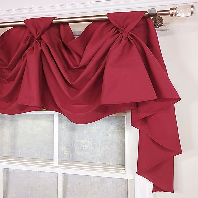 Classic Twil 3-S Victory 100% Cotton Tab Top Swag Window Curtain 54" x 25" Burgundy
