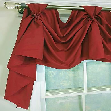 Classic Twil 3-S Victory 100% Cotton Tab Top Swag Window Curtain 54" x 25" Burgundy
