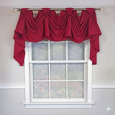 Classic Twil 3-S Victory 100% Cotton Tab Top Swag Window Curtain 54" x 25" Burgundy