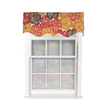 Wild Hibiscus Regal 100% Cotton Rod Pocket Lined Window Valance 50" x 17" Multi