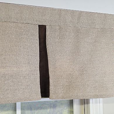 Denton Pleated 100% Cotton Rod Pocket Lined Window Valance 50" x 17" Taupe