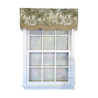 Helecho Glory 100% Cotton Rod Pocket Lined Window Valance 50" x 16" Green