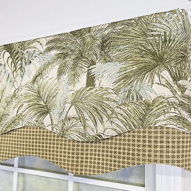 Helecho Glory 100% Cotton Rod Pocket Lined Window Valance 50" x 16" Green