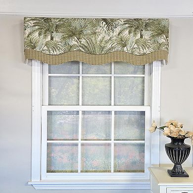 Helecho Glory 100% Cotton Rod Pocket Lined Window Valance 50" x 16" Green