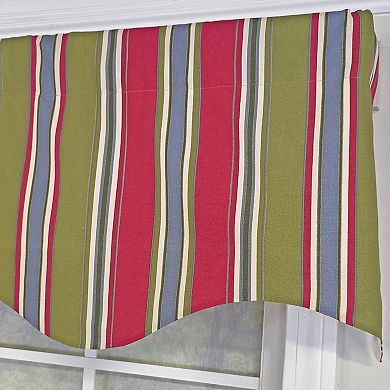 Nigel Stripe Regal 100% Cotton Rod Pocket Lined Window Valance 50" x 17" Multi