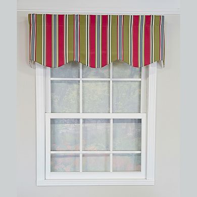 Nigel Stripe Regal 100% Cotton Rod Pocket Lined Window Valance 50" x 17" Multi