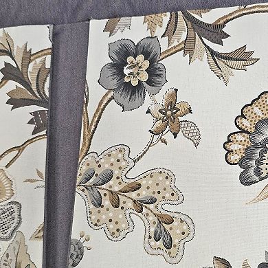 Zanzibar Pleated 100% Cotton Rod Pocket Window Valance 50" x 17" Gray