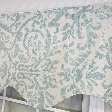 Flucky Regal 100% Cotton Rod Pocket Lined Window Valance 50" x 17" Blue